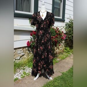 Ralph Lauren Black and Pink Wrap Dress